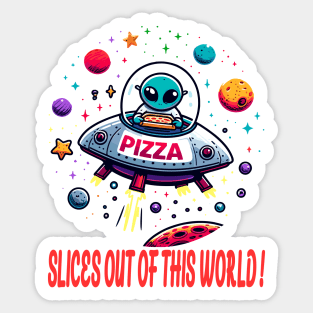 Intergalactic Pizza Delivery Sticker